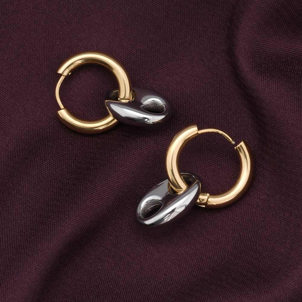 Multimetal Linked Drop Earrings