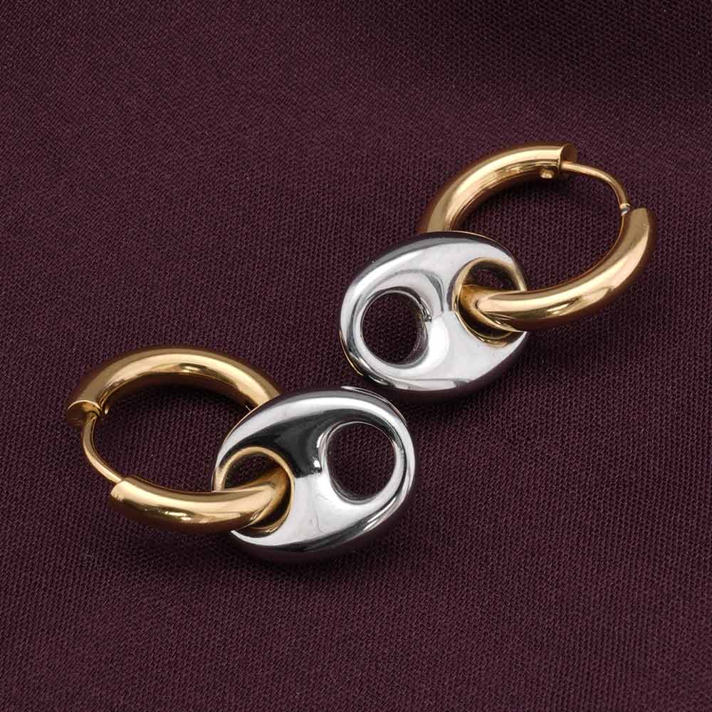 Multimetal Linked Drop Earrings