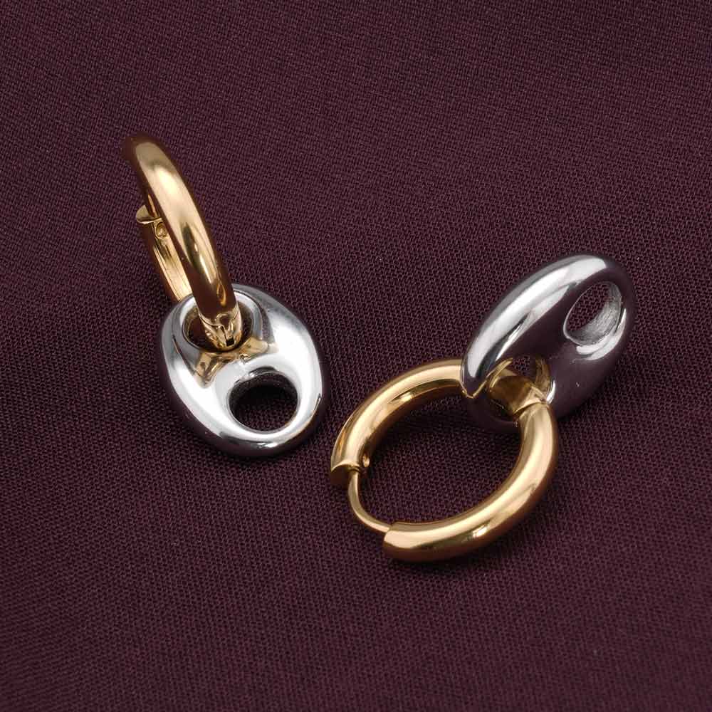 Multimetal Linked Drop Earrings