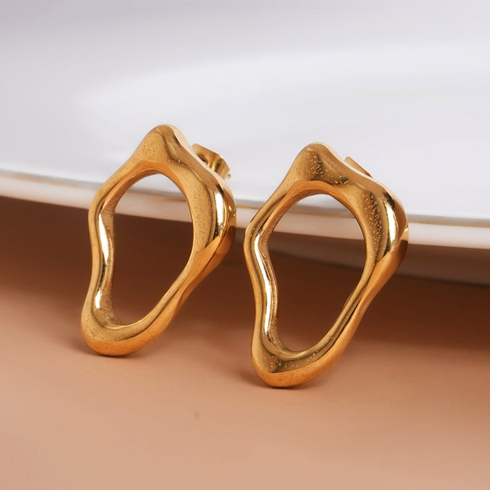 Irregular Wave Stud Earrings
