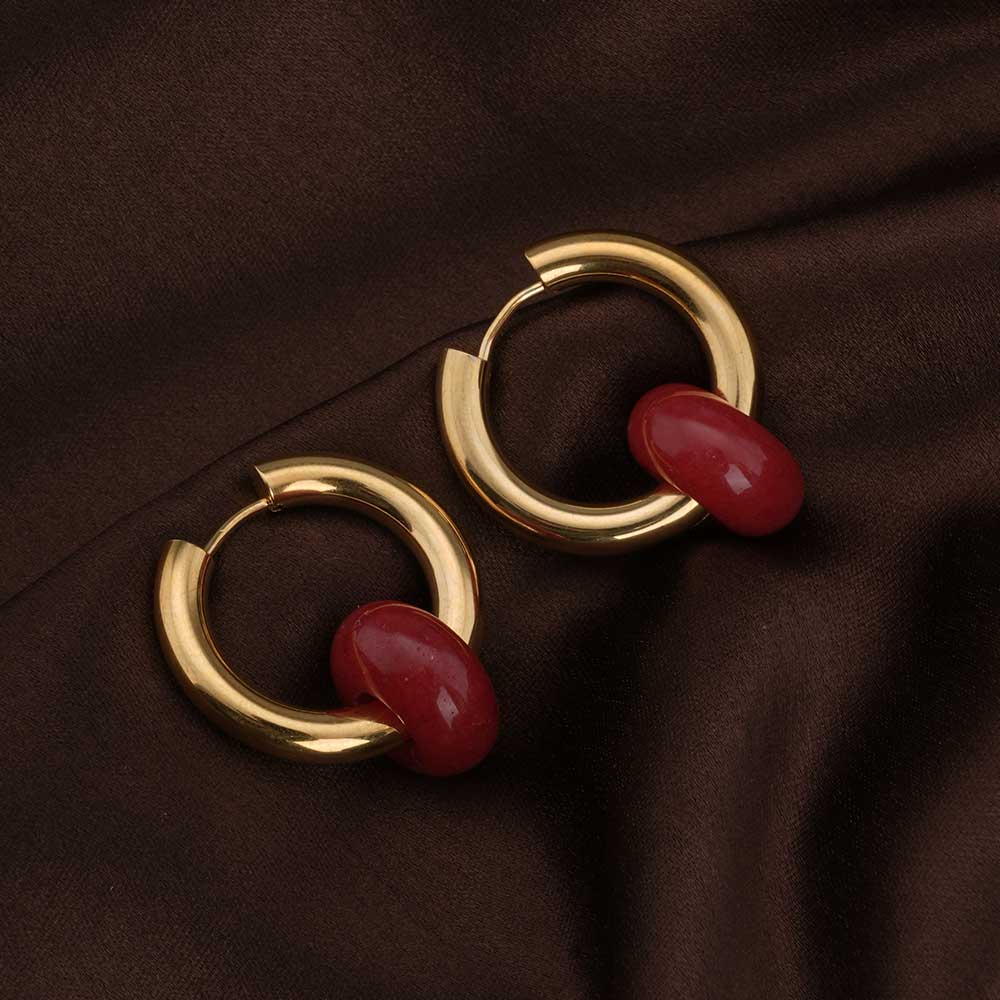 Red Acrylic Drop Earrings