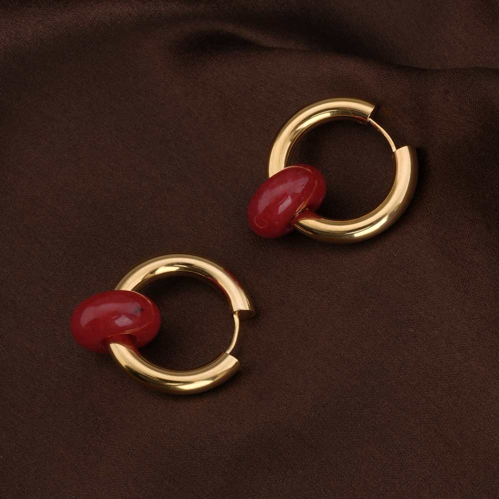 Red Acrylic Drop Earrings
