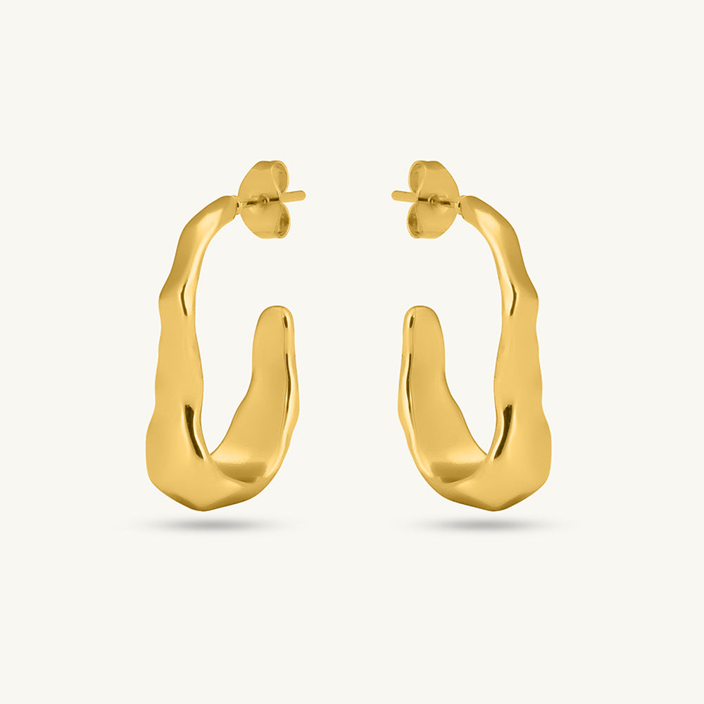 Liquid Gold Hoop Earrings