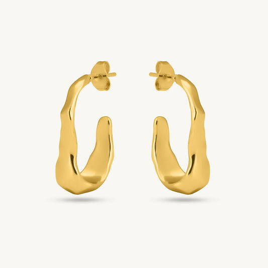 Liquid Gold Hoop Earrings