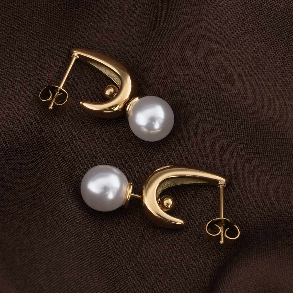 Pearl Moon Earrings