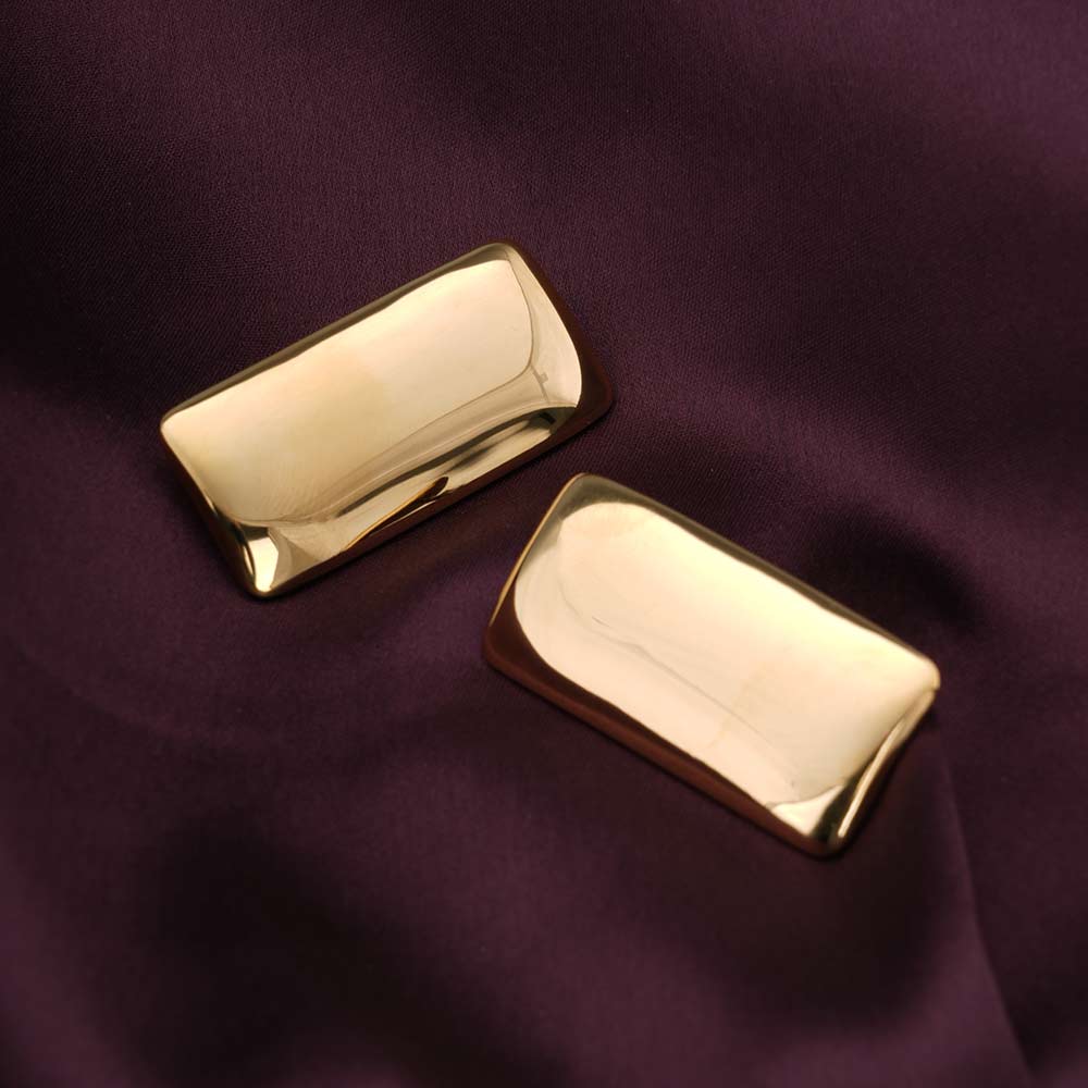 Vintage Gold Bar Stud Earrings