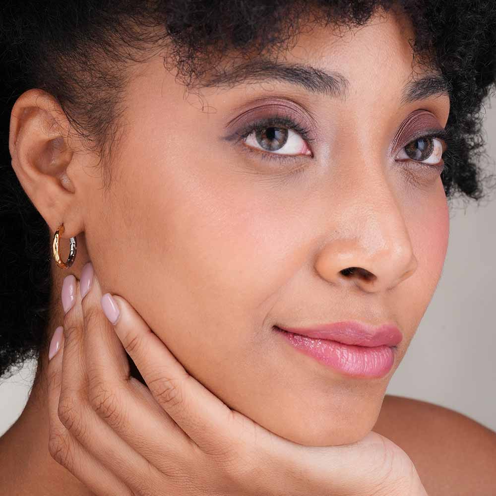 Two-Tone Hoop Earrings
