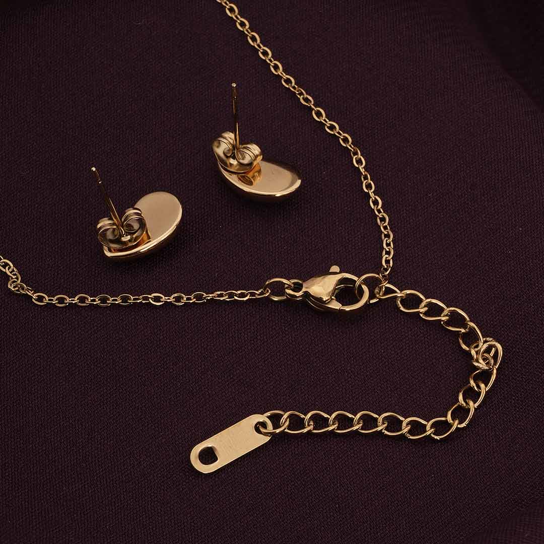 Gold Cashew Jewellery Set