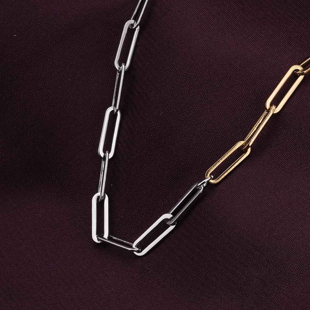 Mixed Meta Chain Link Necklace