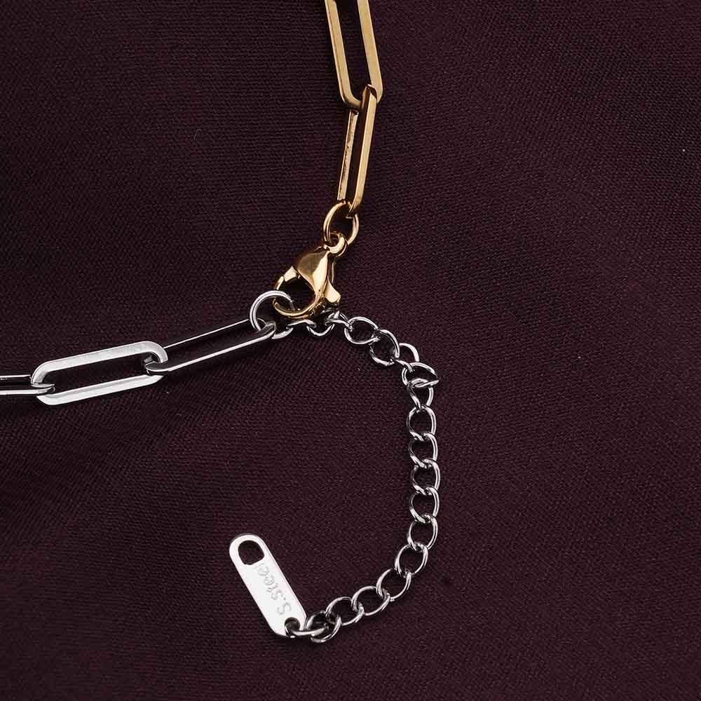 Mixed Meta Chain Link Necklace