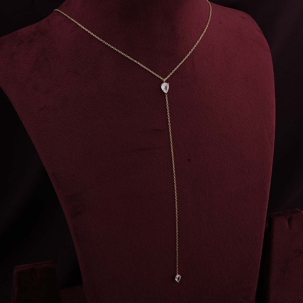 Twin Twinkle Gold Necklace