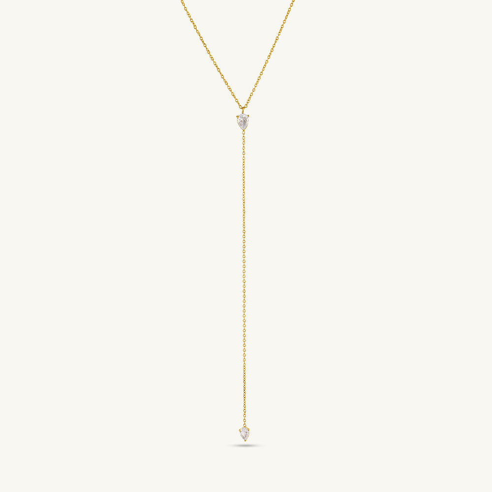 Twin Twinkle Gold Necklace
