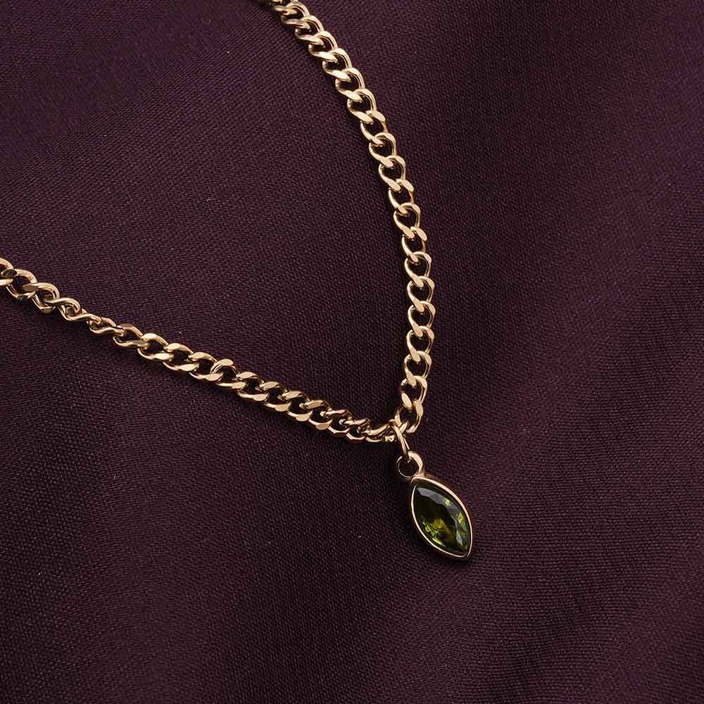 Forest Tear Birthstone Necklace