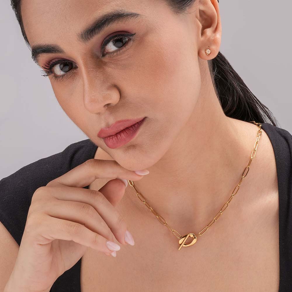 Lock & Bar Charm Necklace