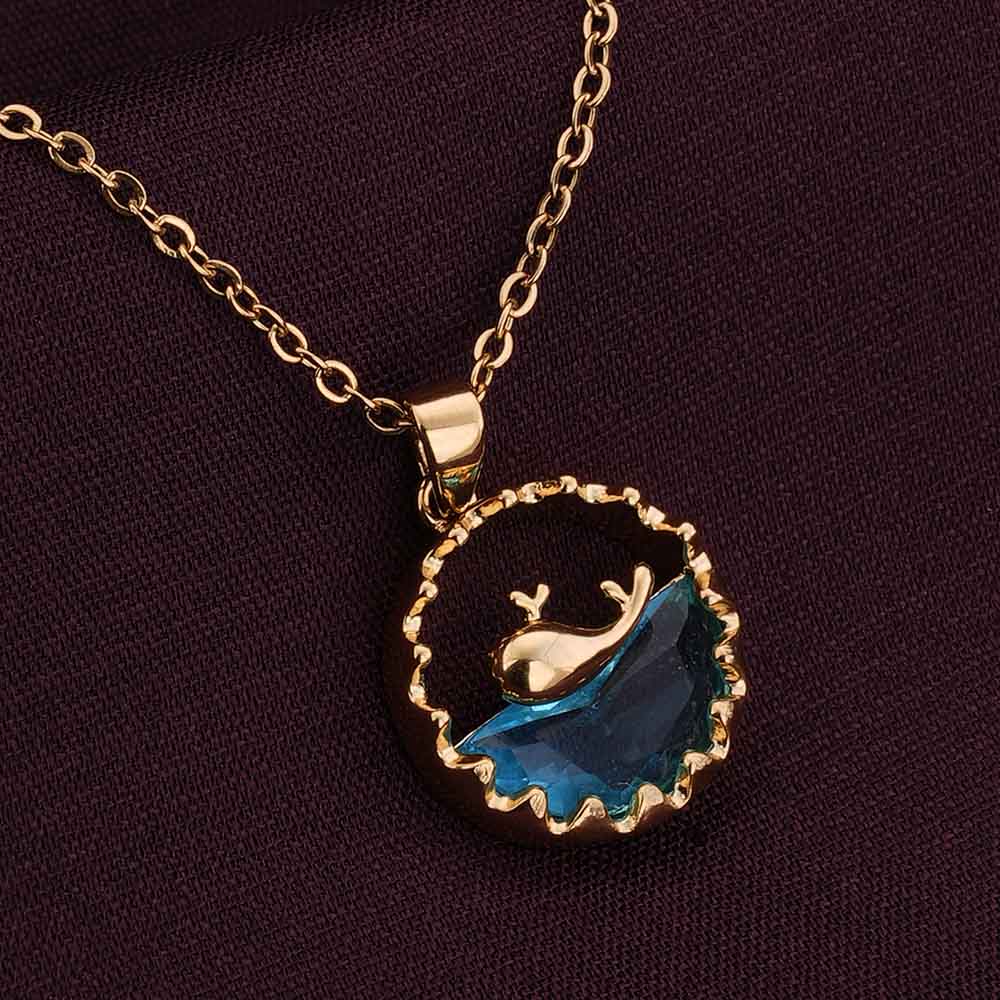 Gold Whale Pendent Necklace