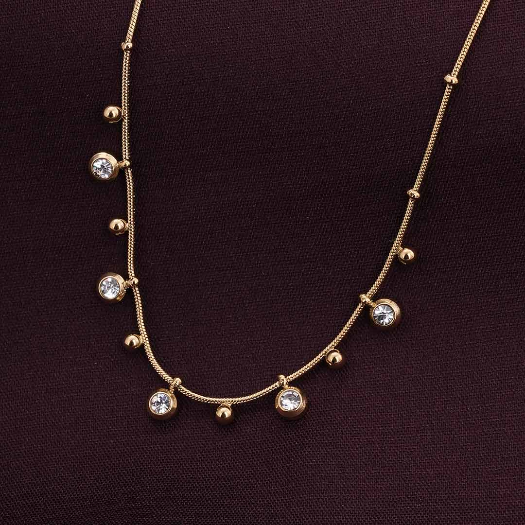 Shimmering Diamond Chain Necklace