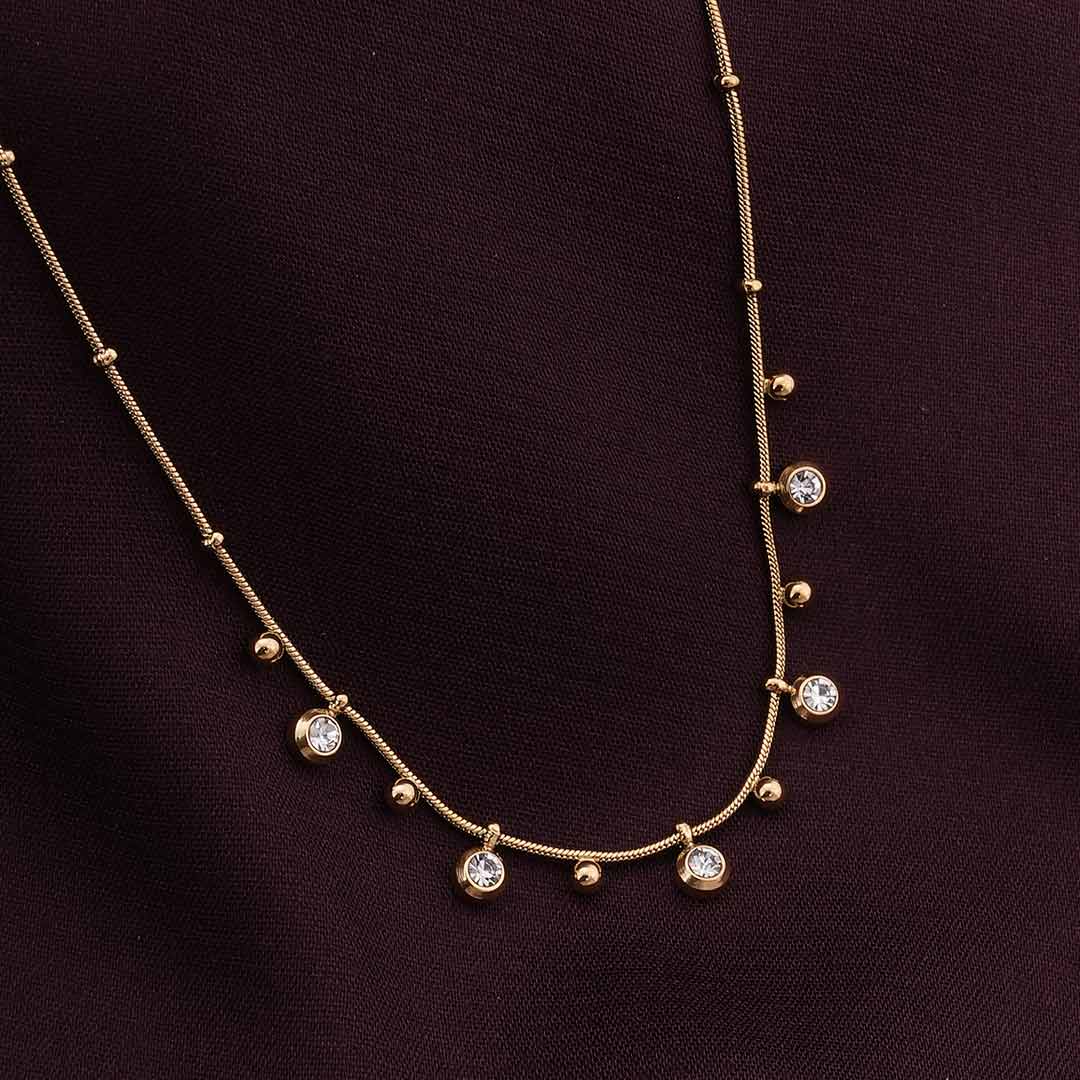 Shimmering Diamond Chain Necklace