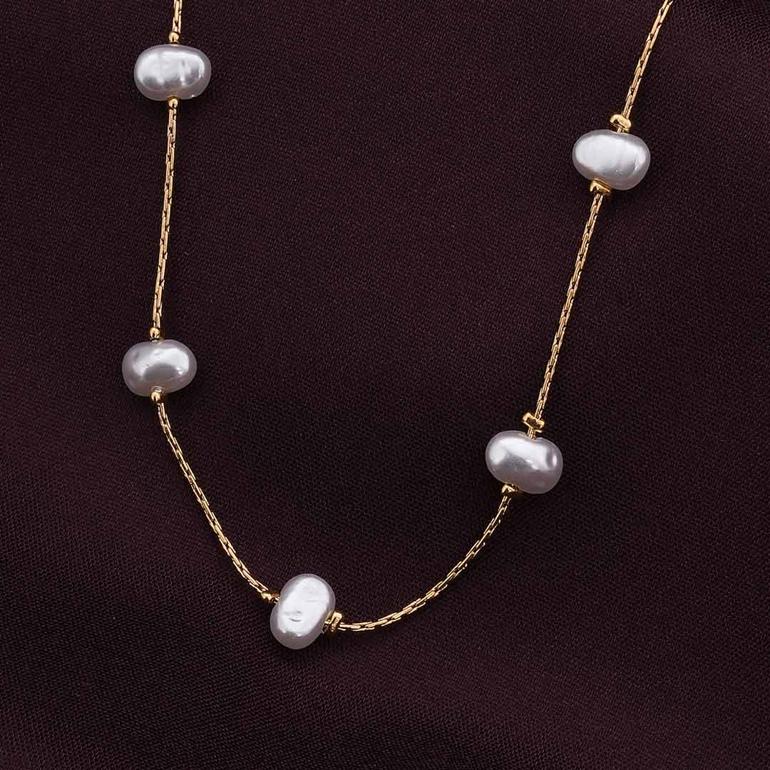 Pearl Perfection Gold Chain Necklace