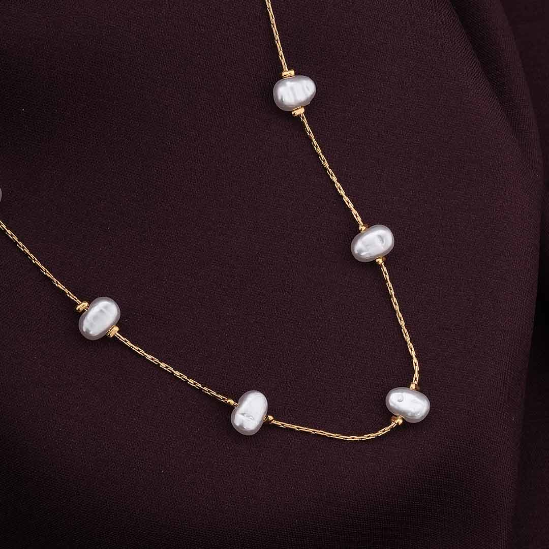 Pearl Perfection Gold Chain Necklace
