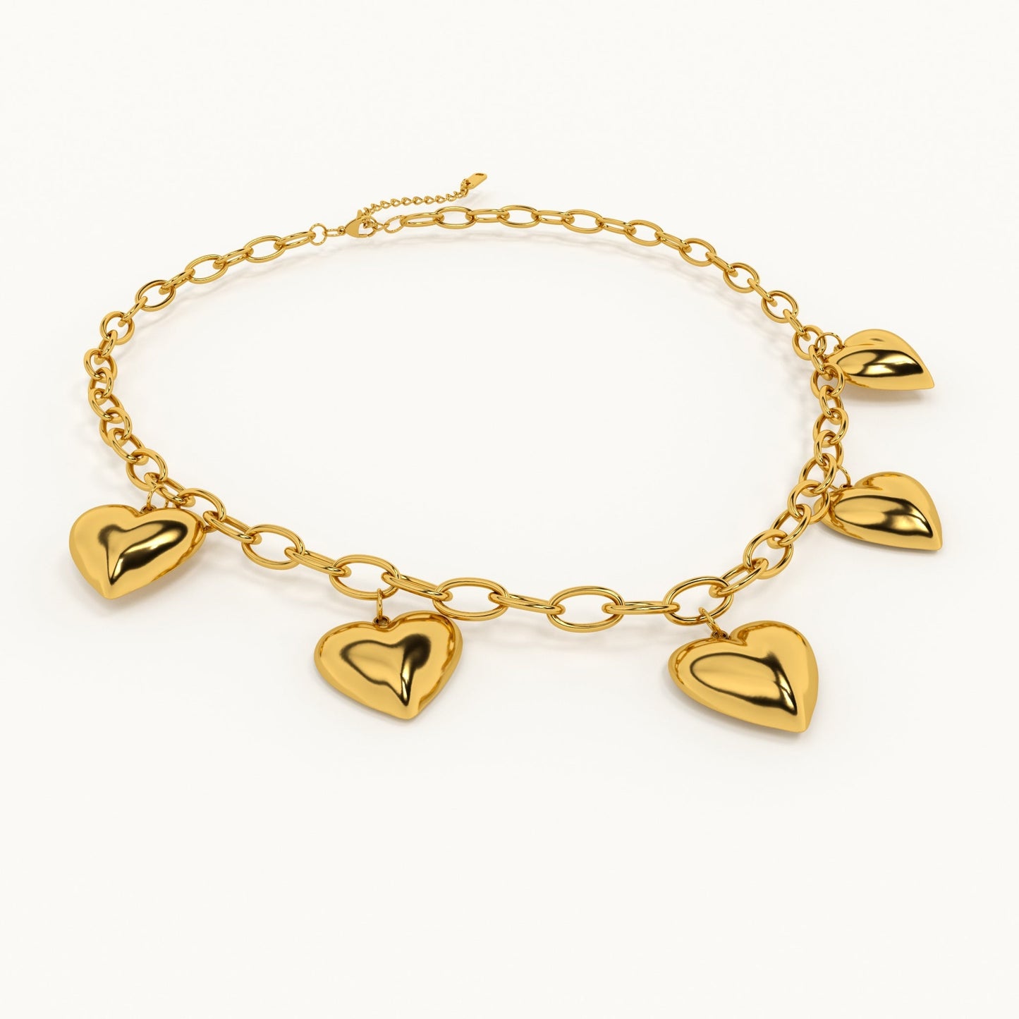 Chunky Heart Chain Necklace