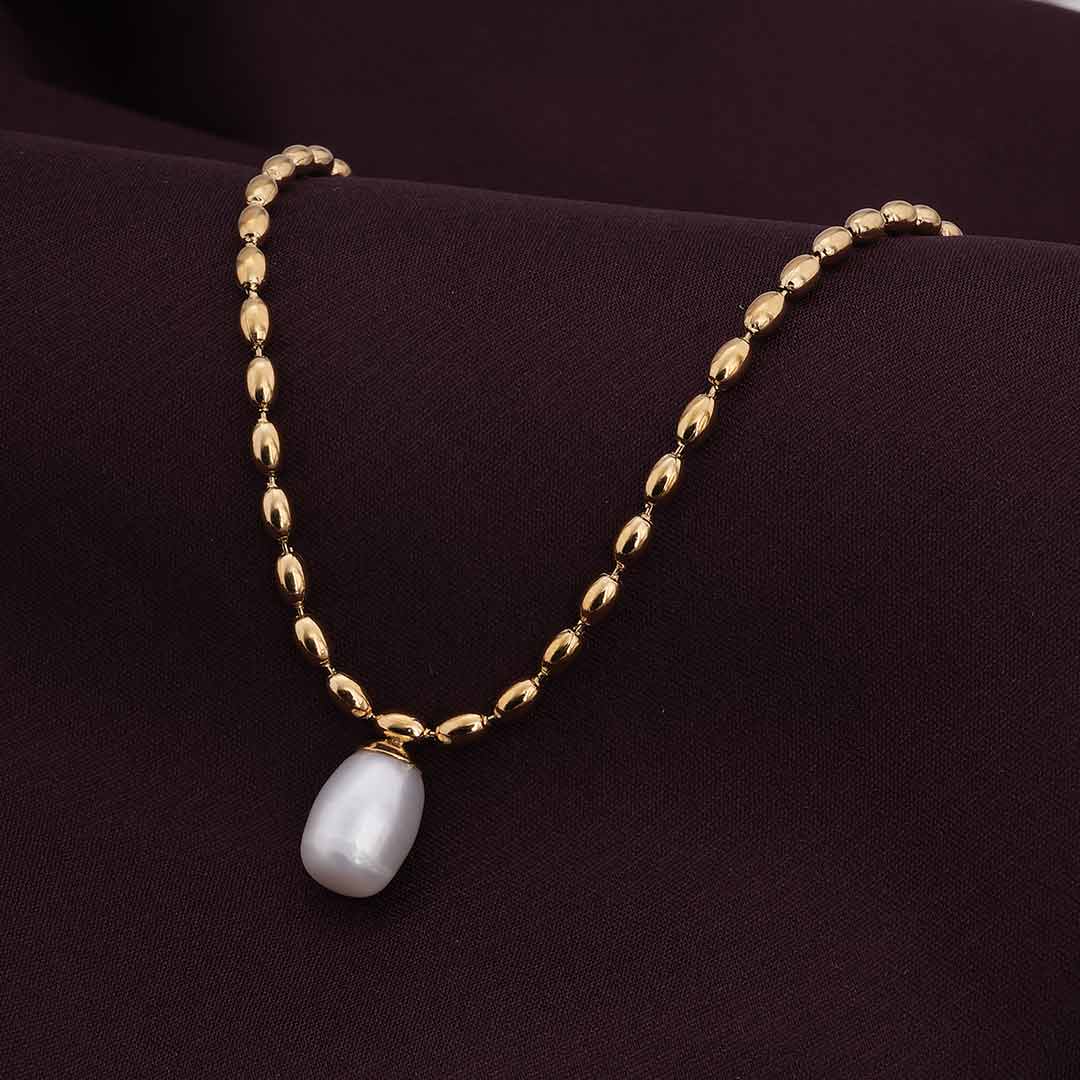 Pearl Seed Chain Necklace