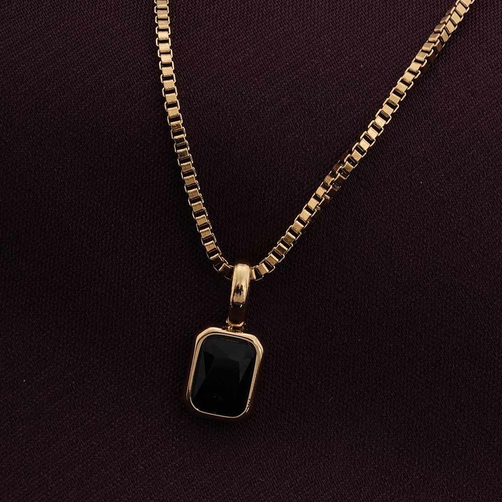 Graceful Black Stone Pendant