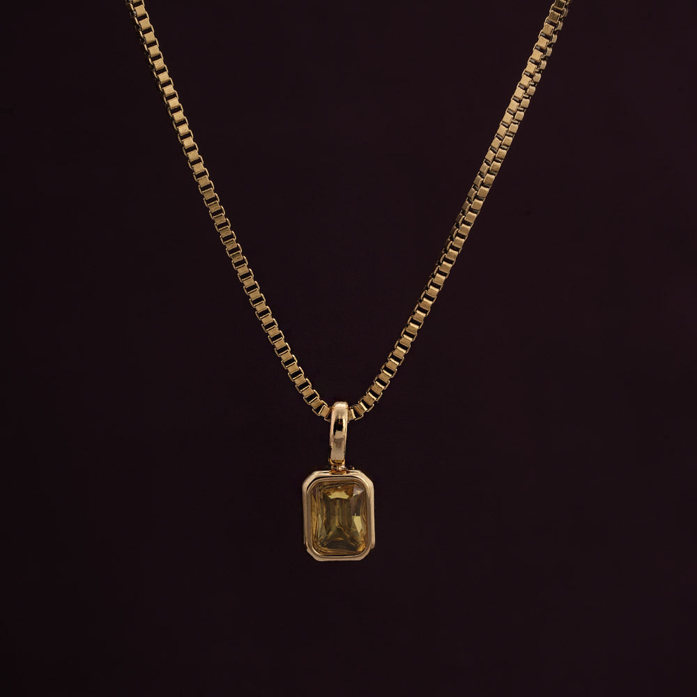 Graceful Yellow Stone Pendant