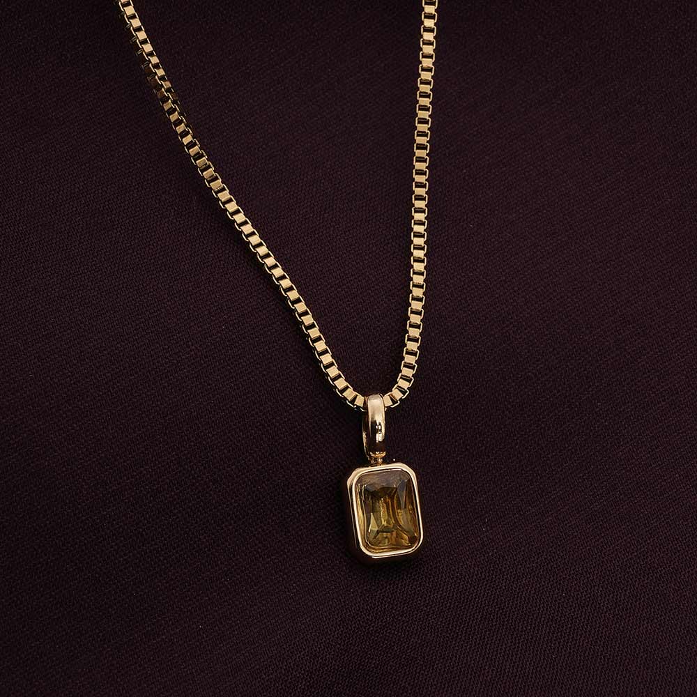 Graceful Yellow Stone Pendant
