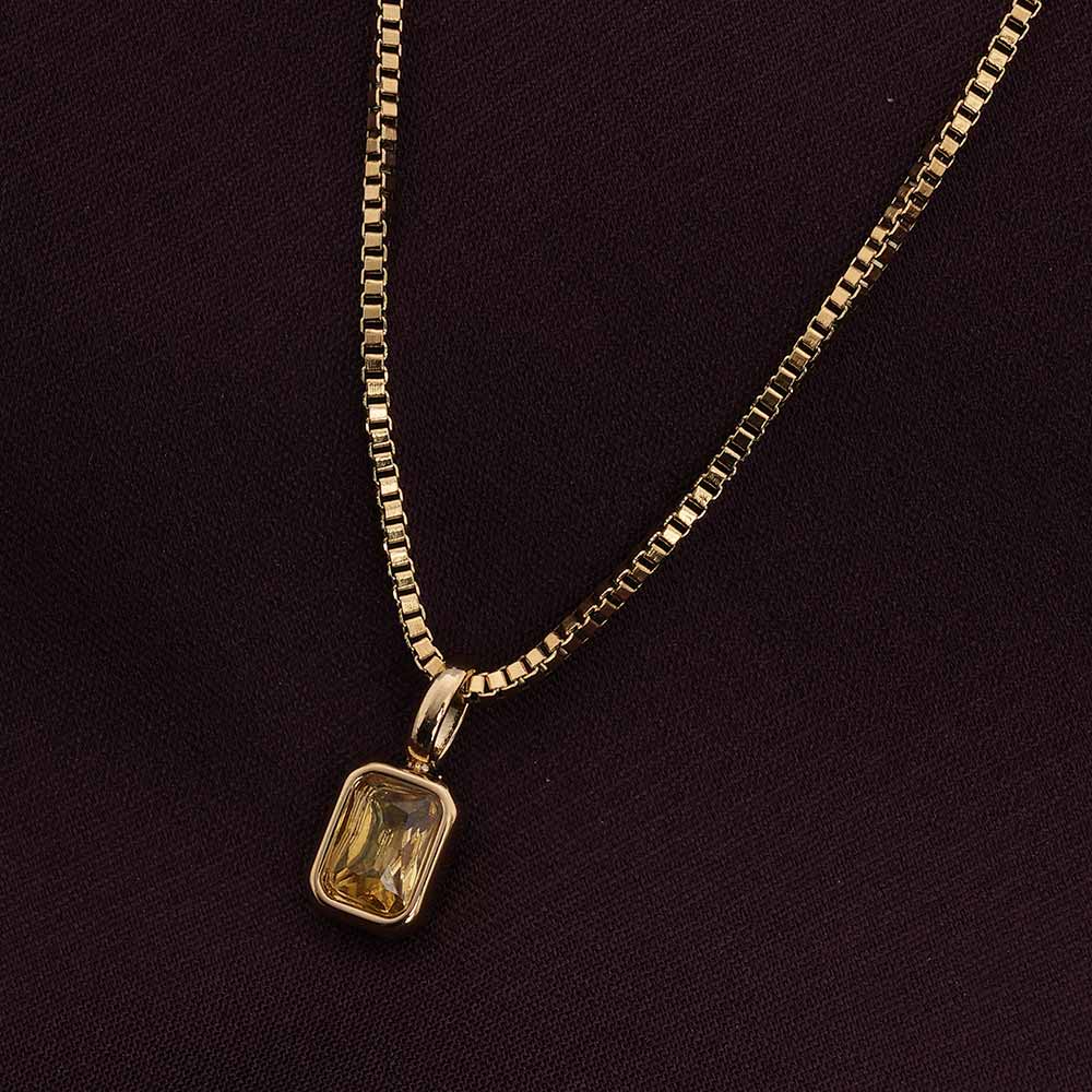 Graceful Yellow Stone Pendant