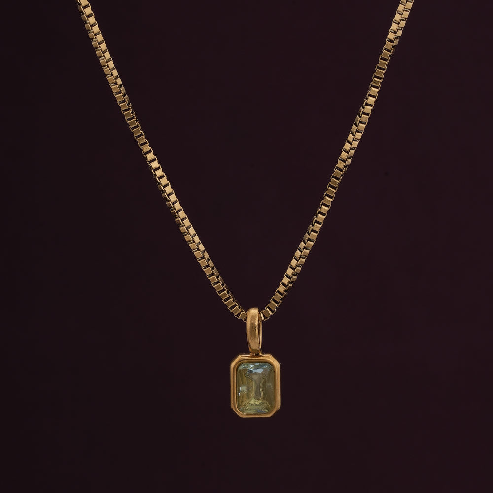 Graceful Light Yellow Stone Pendant
