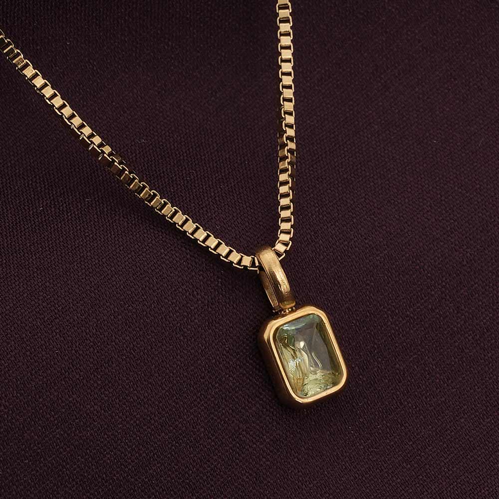 Graceful Light Yellow Stone Pendant