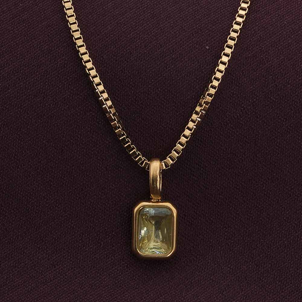 Graceful Light Yellow Stone Pendant