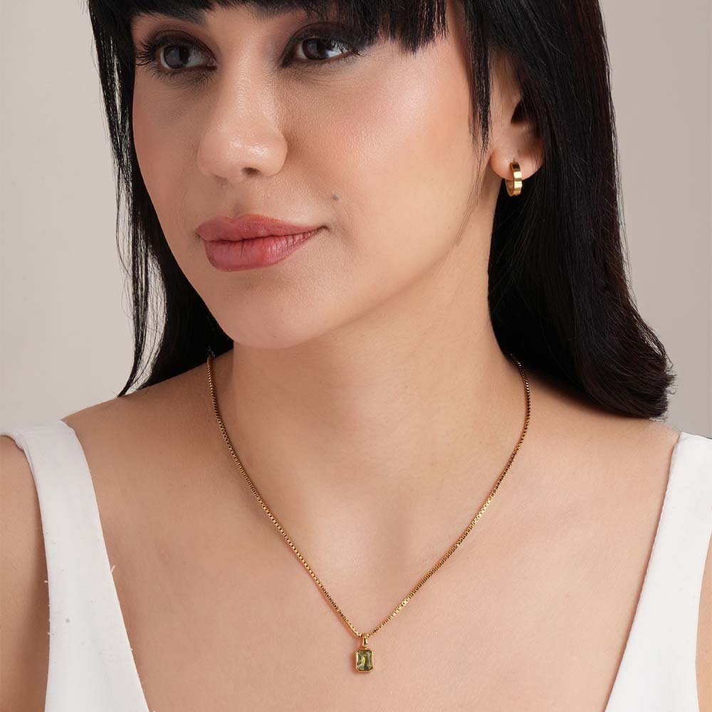 Graceful Light Yellow Stone Pendant