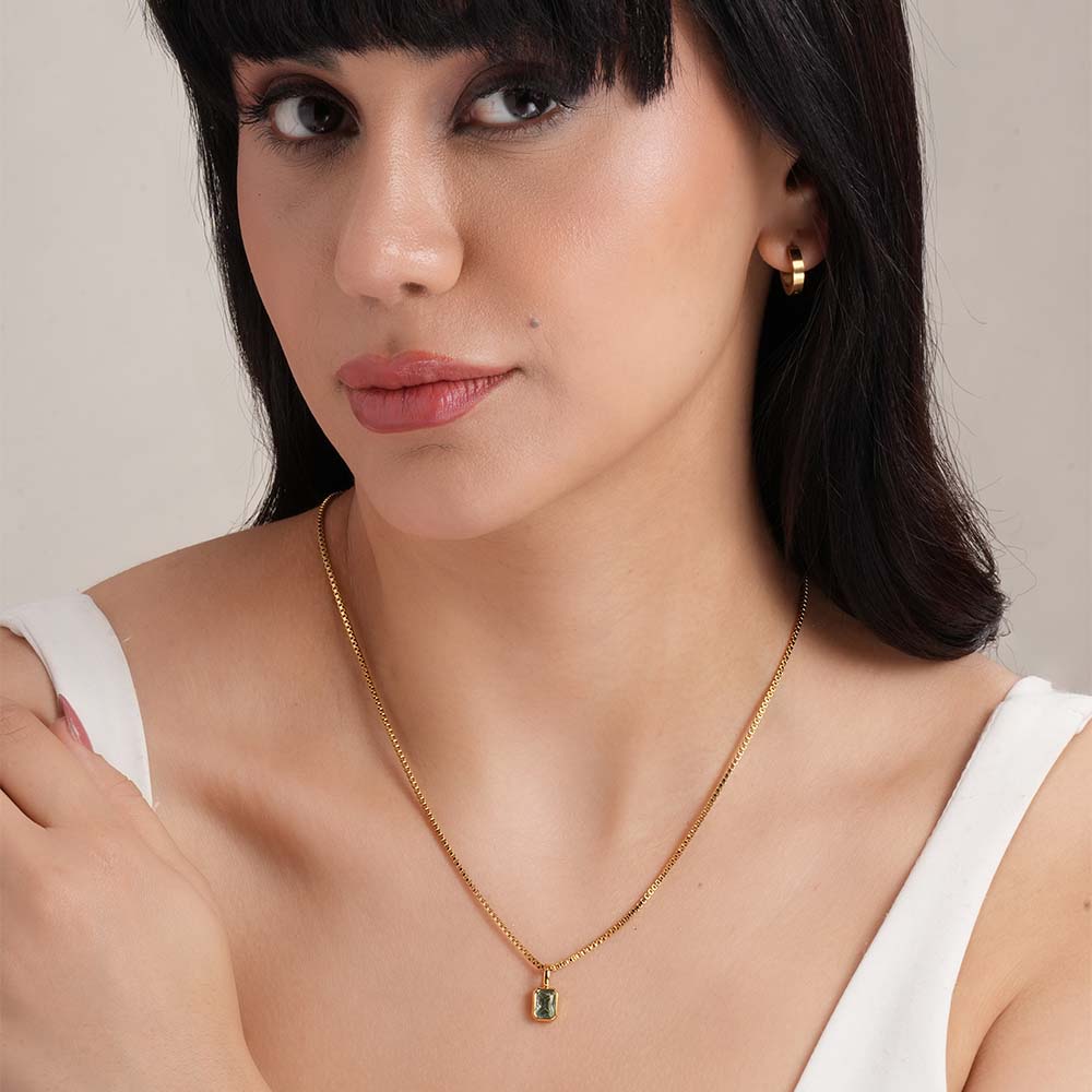 Graceful Green Moonstone Pendant