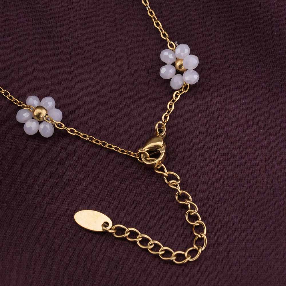 Gold Flower Chain Necklace