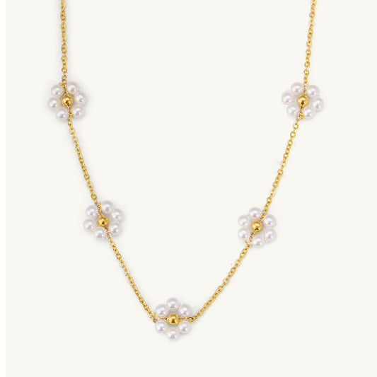 Gold Flower Chain Necklace