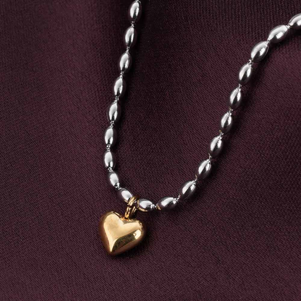 Solid Gold Heart Necklace