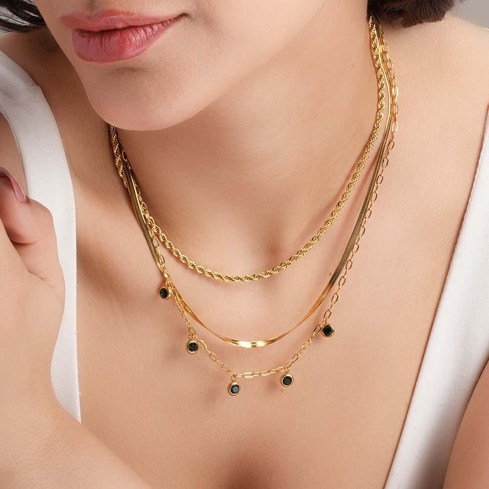 Multi-Strand Gold Necklace