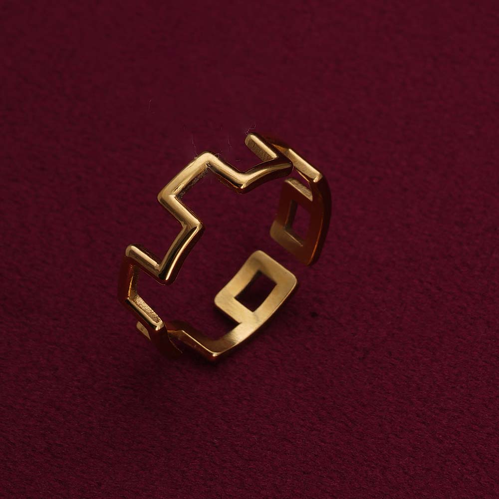 Gold Slit Adjustable Ring