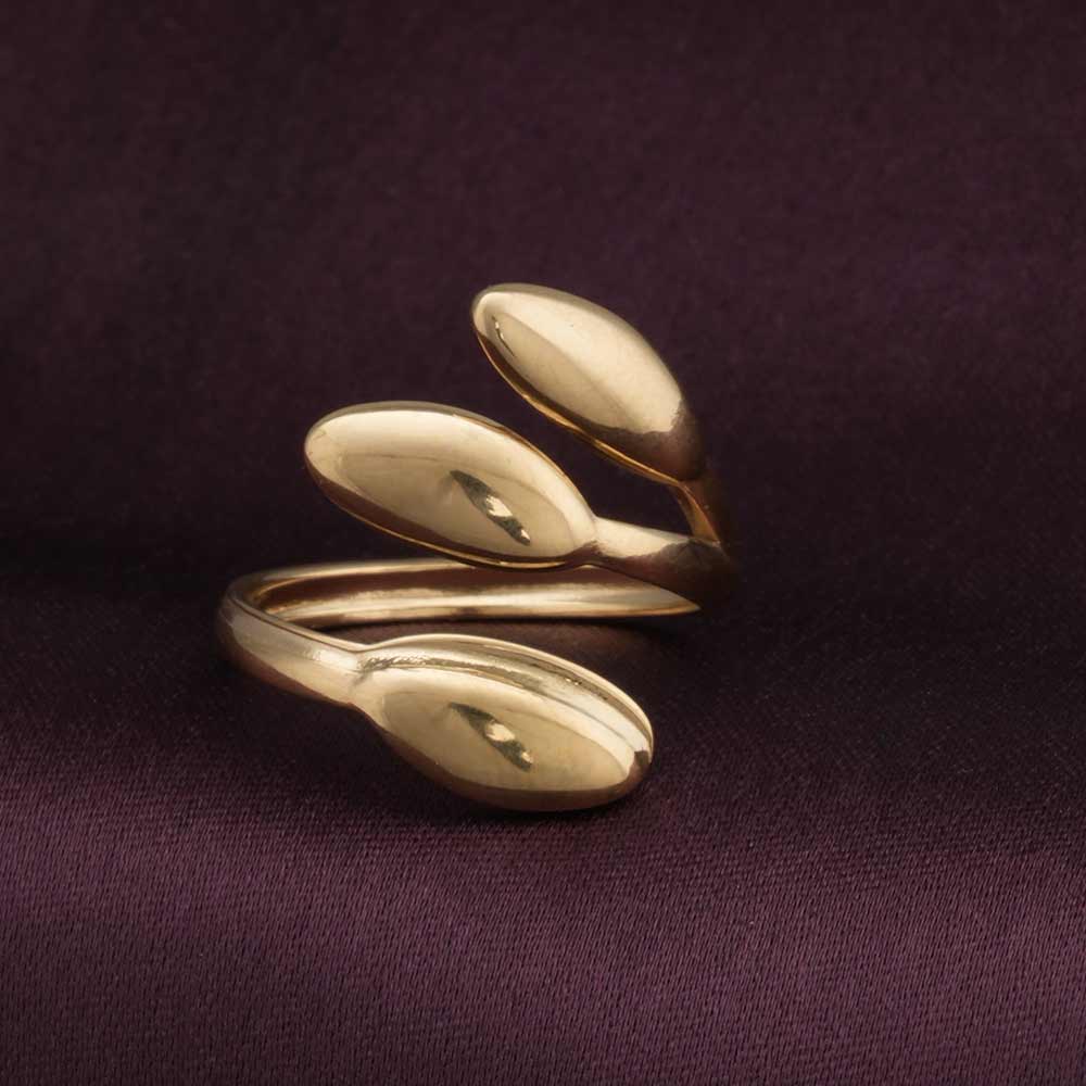 Abstract Gold Ring Set