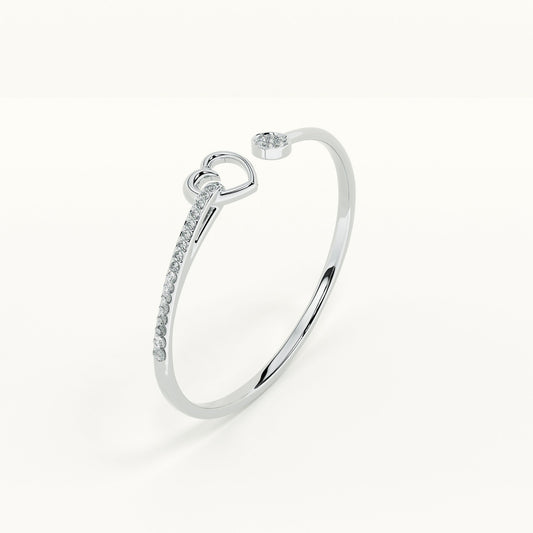 Halo Heart Silver Bracelet