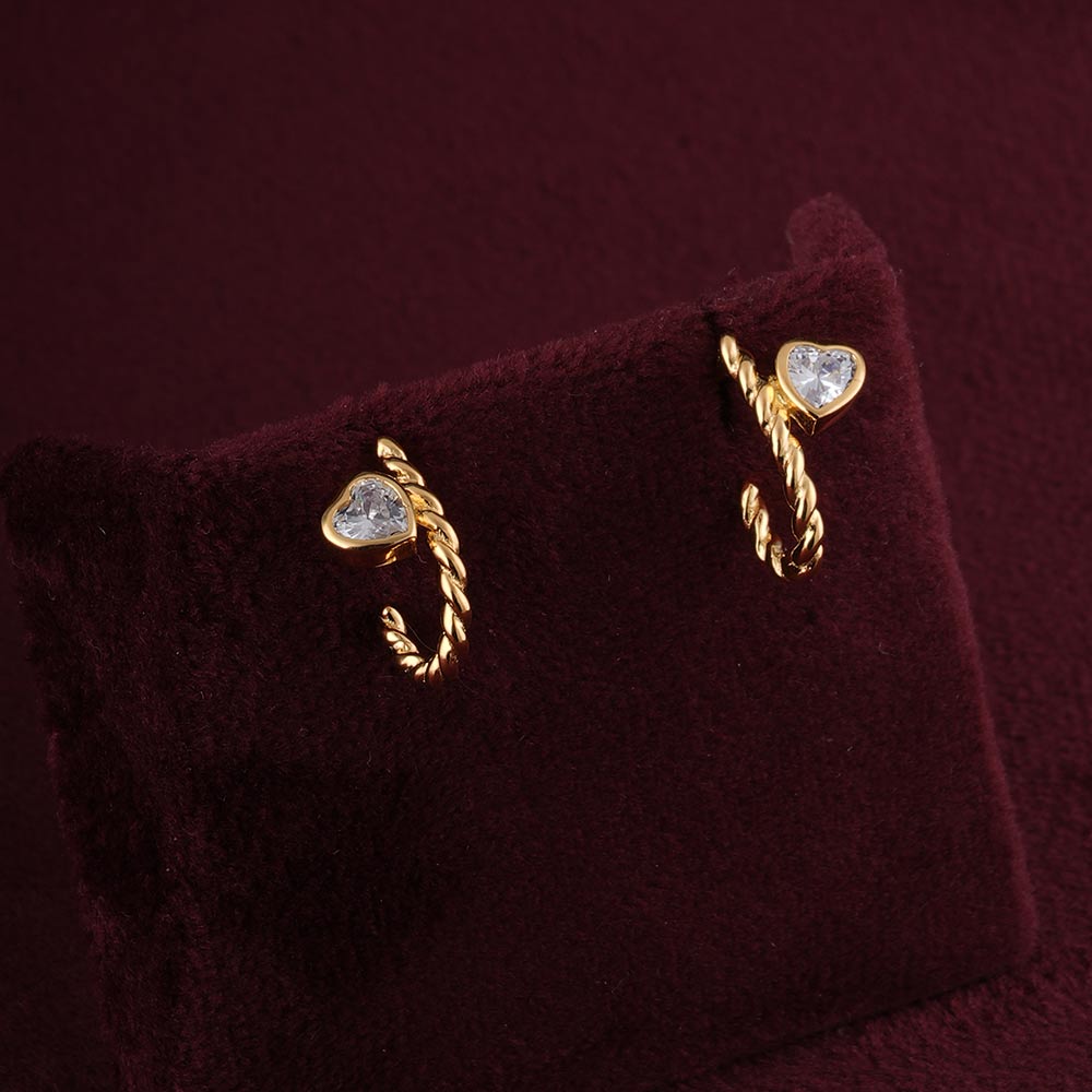 Heart Halo Hoops | 18K Gold Vermeil Plated