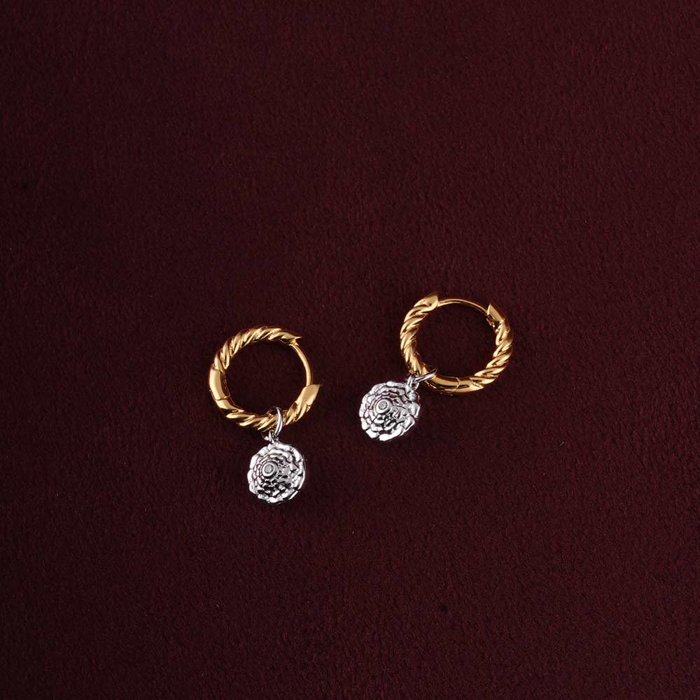 Floral Glow Hoops | 18K Gold Vermeil Plated