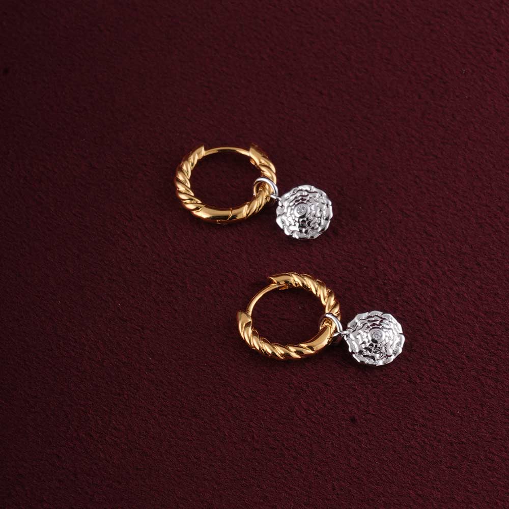 Floral Glow Hoops | 18K Gold Vermeil Plated