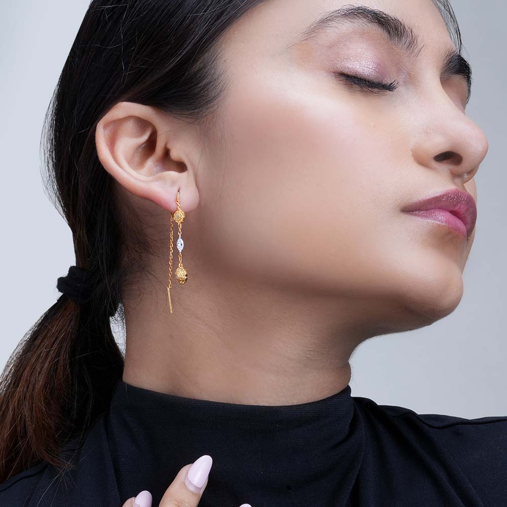 Gendaphool Glam Danglers | 18K Gold Vermeil Plated