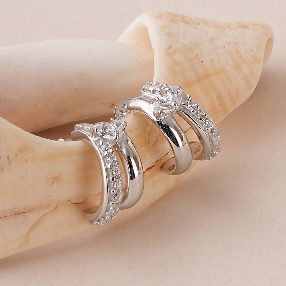 Twofold Unity Silver Studs