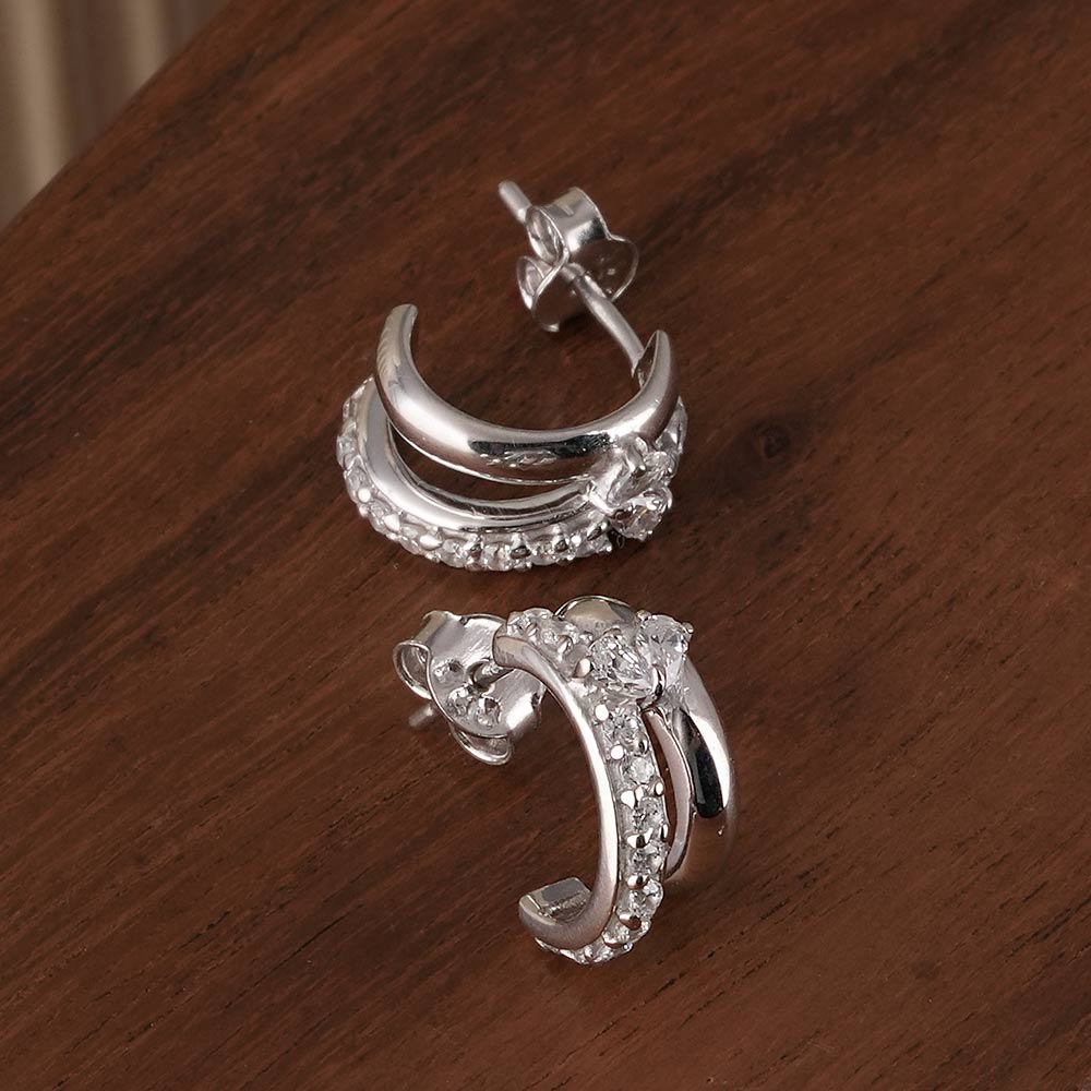 Twofold Unity Silver Studs