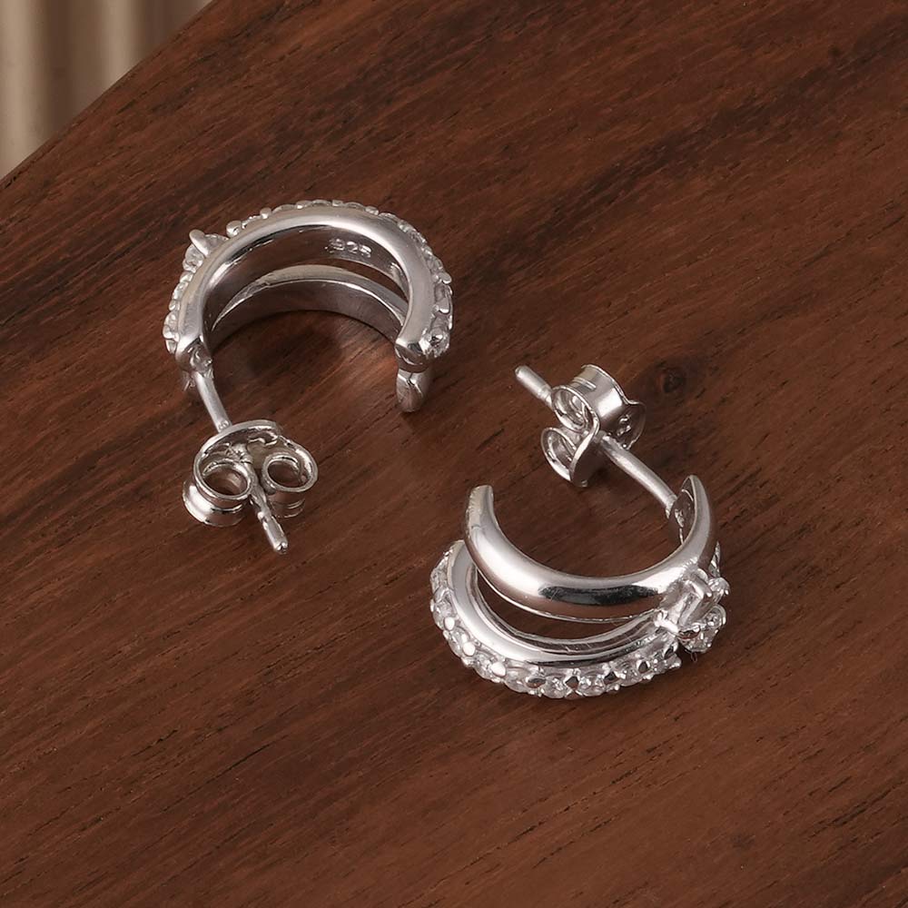 Twofold Unity Silver Studs