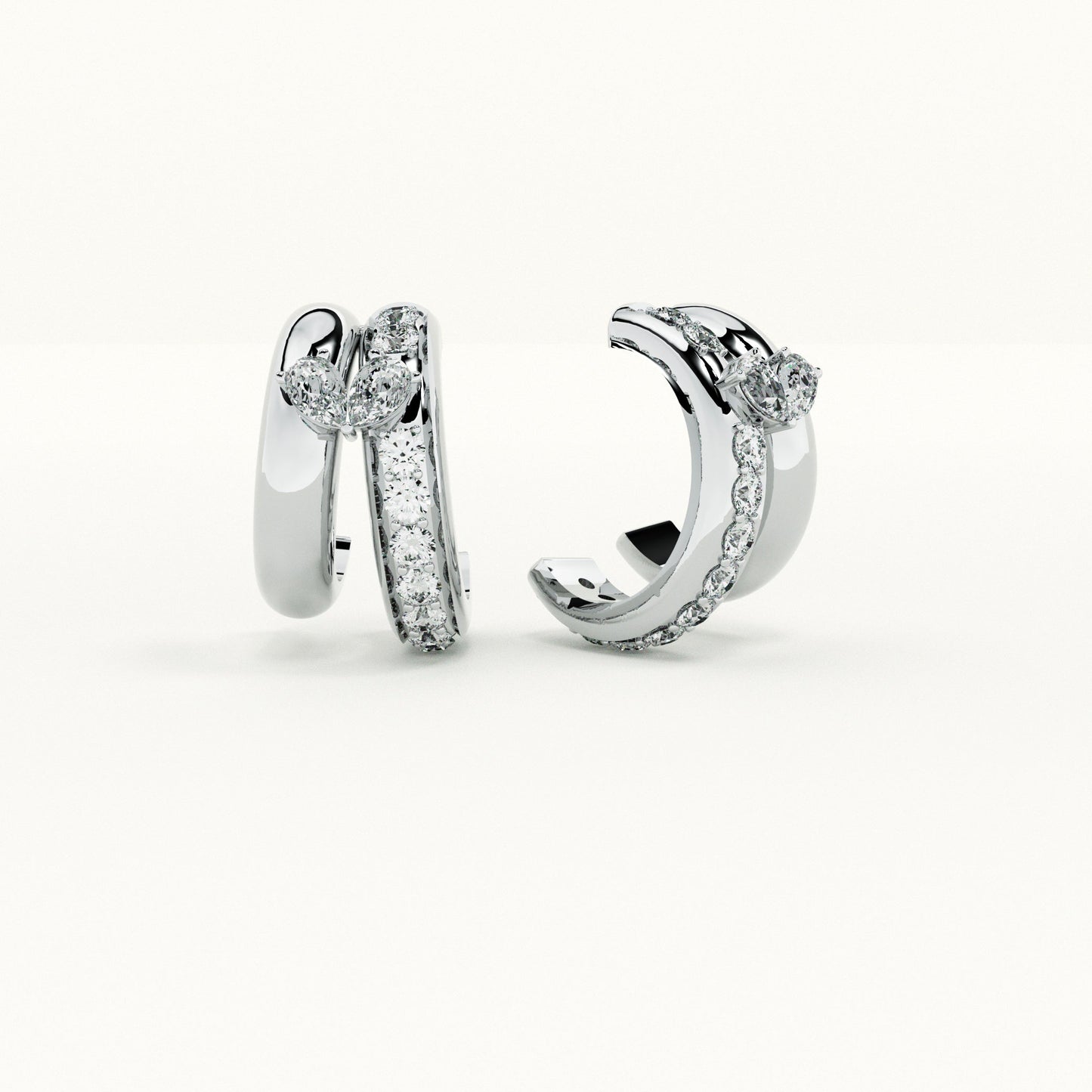 Twofold Unity Silver Studs