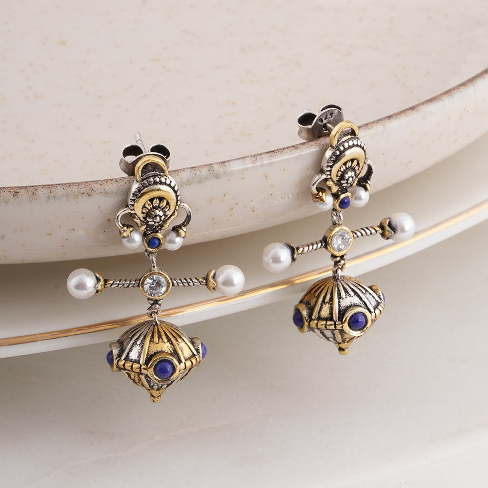 925 Silver Tomb Mini Earrings